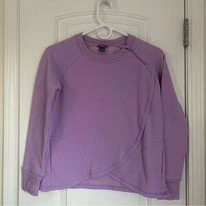 Eddie Bauer Girls Lined Pullover Sweatshirt With Zip Neck Line - Size L (14)